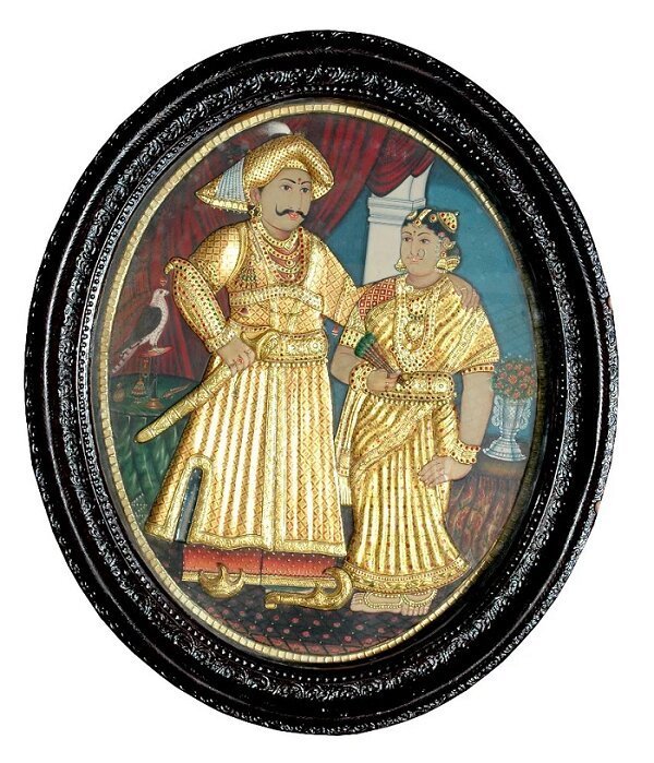 3607.jpg Old Tanjore Painting - Image 1