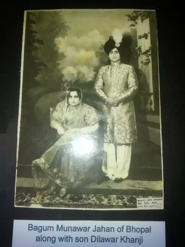 Begum Munawar Jahan of Bhopal along with Son Dilawar Khanji