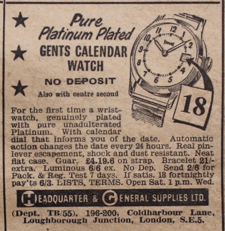 Vintage Watch Advertisement – Plate 89 (2)
