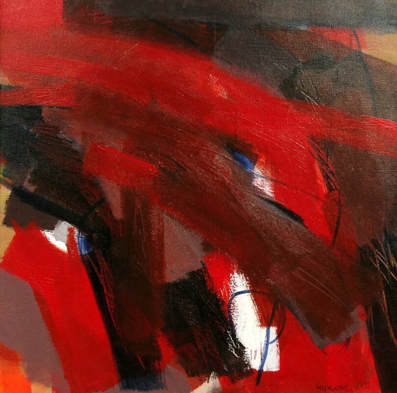 HLV - 56 - 26X26 inch - Acrylic on Canvas, Hold Farhat Saxena