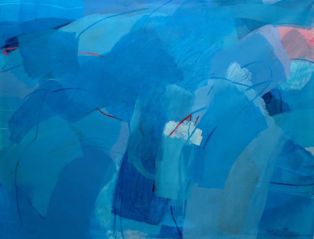 Hukum Lal Verma – HLV - 62 - 99X75 inch - Acrylic on Canvas, Blocked