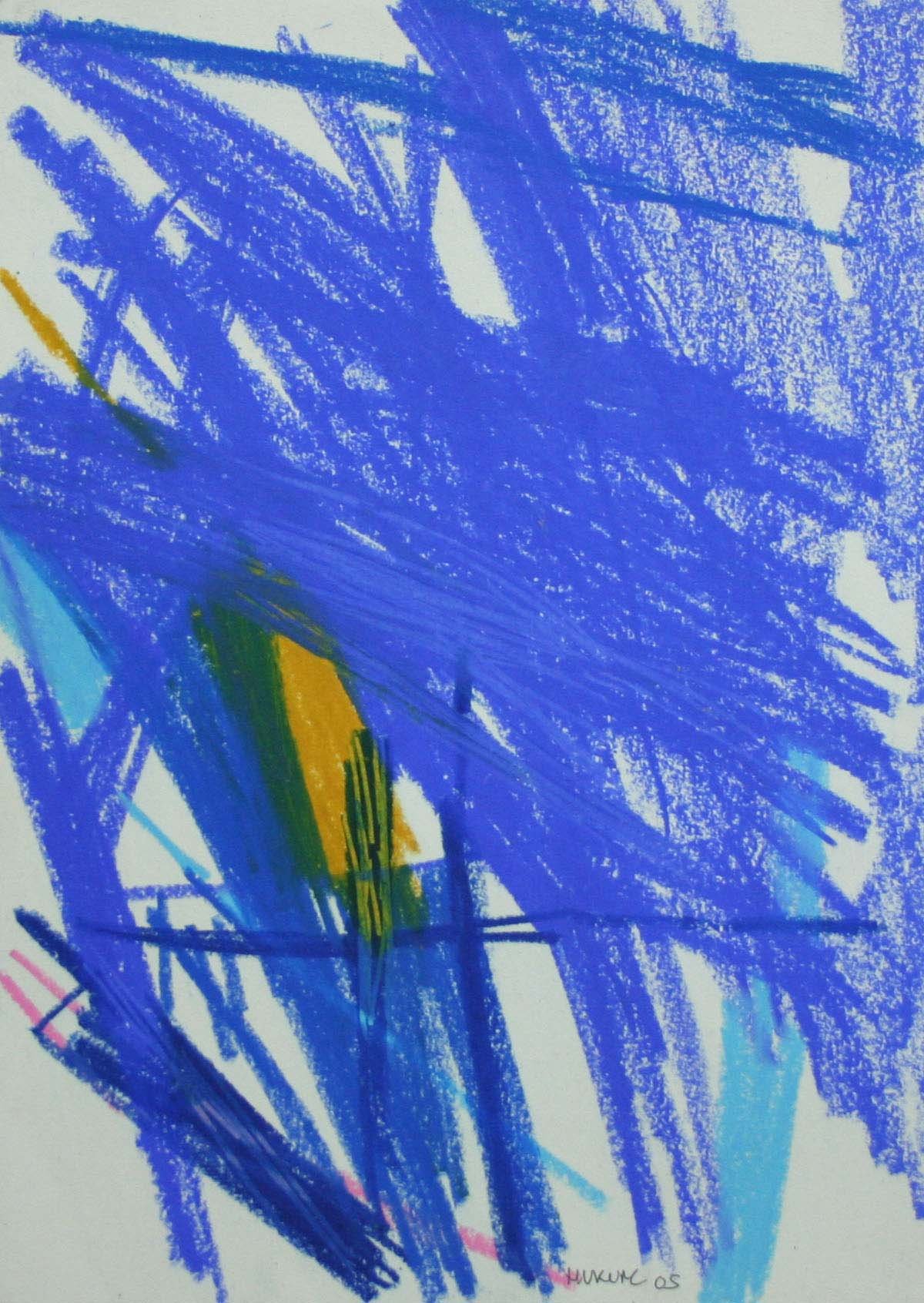 HLV-90-10-x-14-Oil-pastel-on-Paper-2005-Available Hukum Lal Verma – HLV - 90 - 10 x 14, Oil pastel on Paper, 2005, Available - Image 1