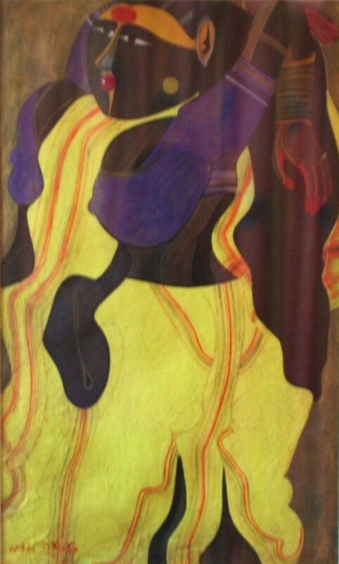 Thota Vaikuntam – TV - 43, 25X15 inches, Acrylic on Paper, Available